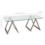 Modara Sawhorse Leg Coffee Table (Optional Finishes)