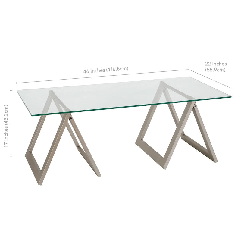 Modara Sawhorse Leg Coffee Table (Optional Finishes)
