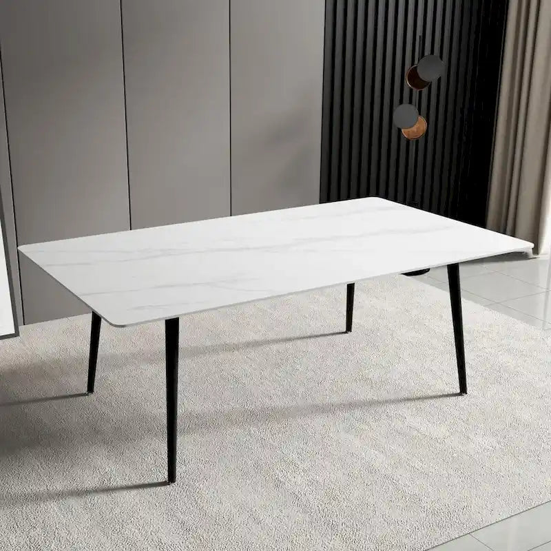 70.8  Rectangle Dining Table with Stone Top