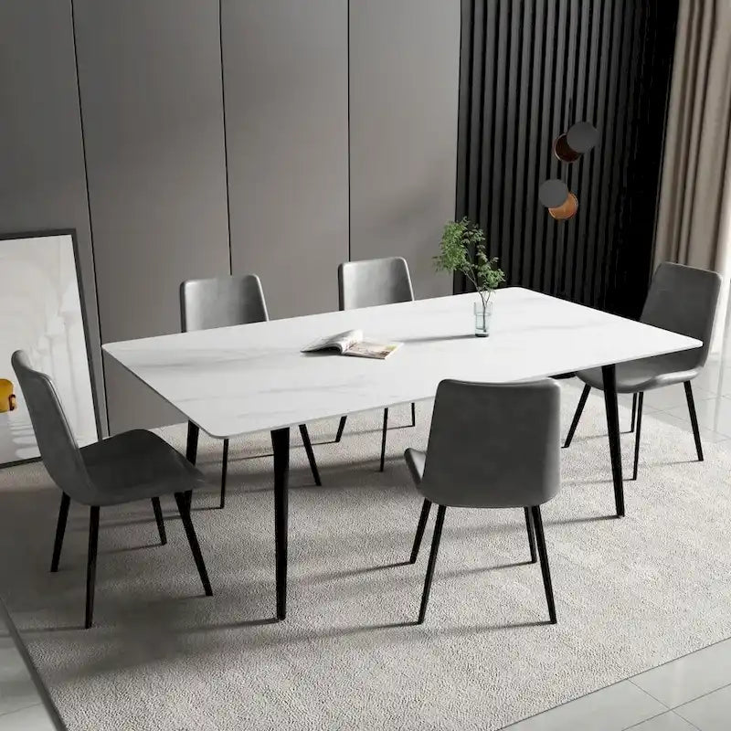 70.8  Rectangle Dining Table with Stone Top