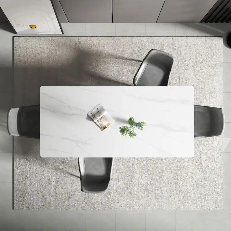70.8  Rectangle Dining Table with Stone Top
