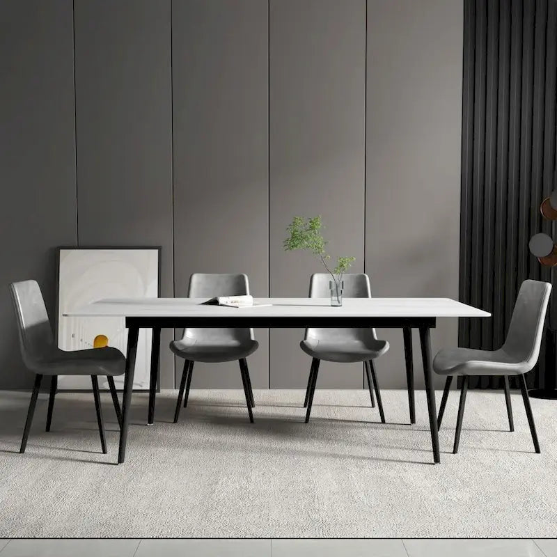 70.8  Rectangle Dining Table with Stone Top