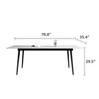 70.8  Rectangle Dining Table with Stone Top
