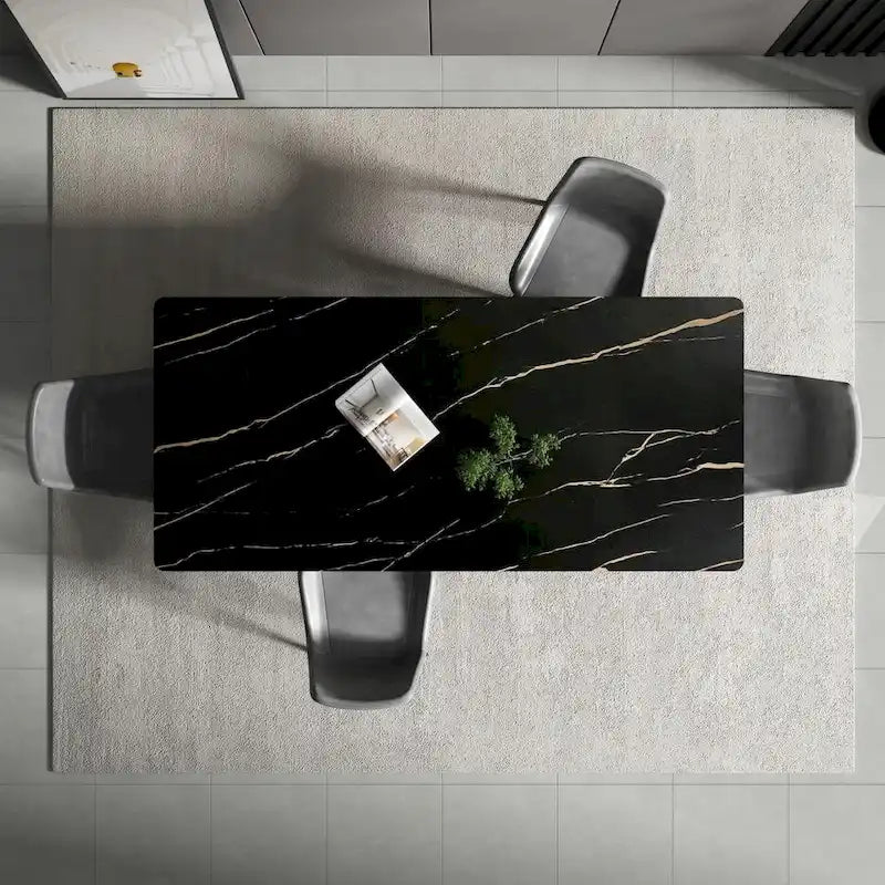 70.8  Rectangle Dining Table with Stone Top