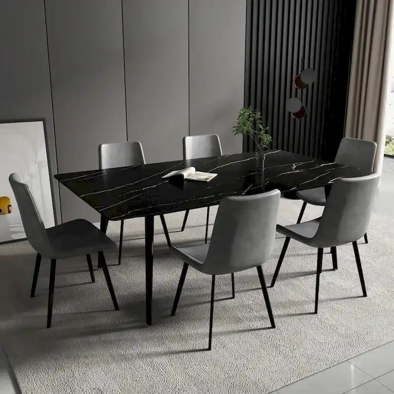 70.8  Rectangle Dining Table with Stone Top
