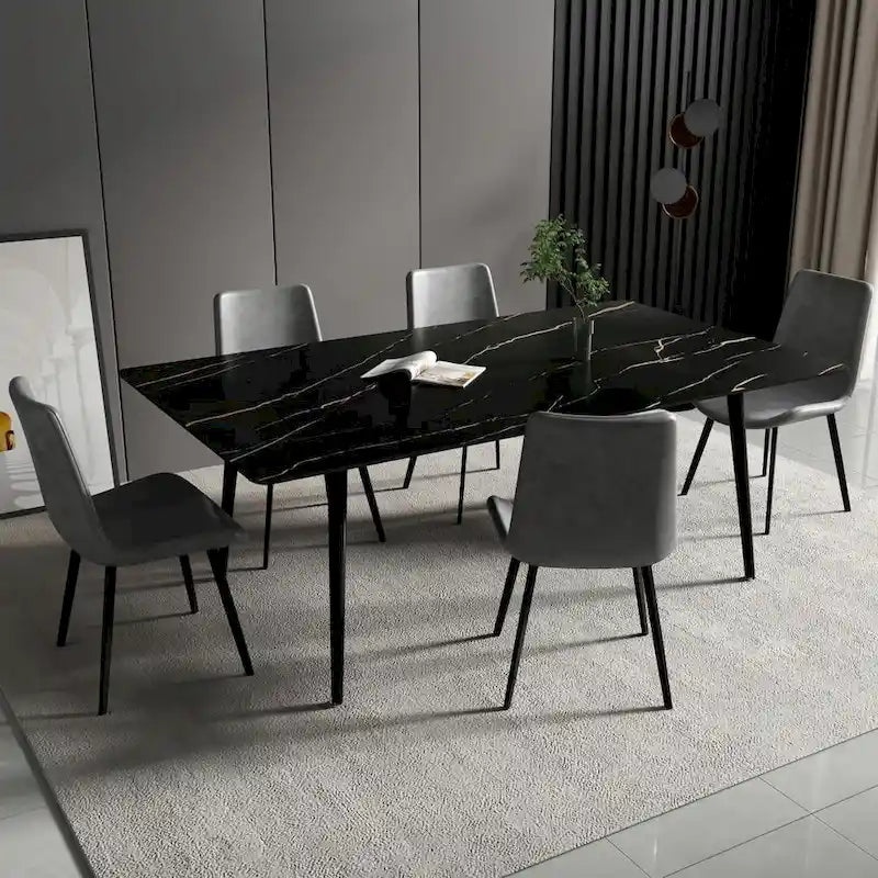 70.8  Rectangle Dining Table with Stone Top
