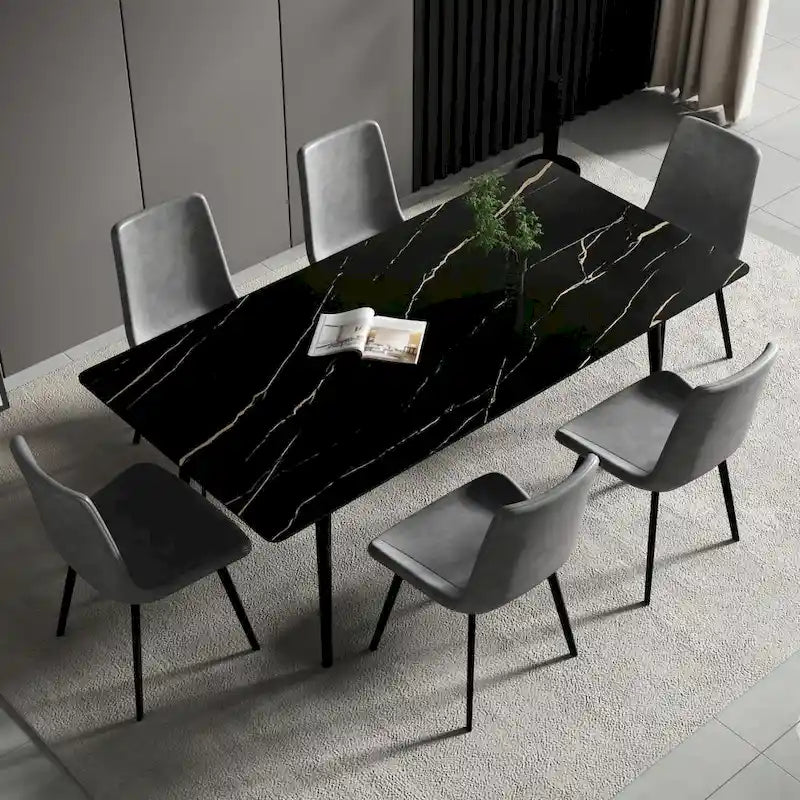 70.8  Rectangle Dining Table with Stone Top