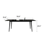 70.8  Rectangle Dining Table with Stone Top