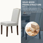 Dining Chairs Set of 2, Upholstered Fabric Kitchen Room Chairs Mid Century Modern High-End Dining Room Side Chairs