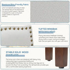 Dining Chairs Set of 2, Upholstered Fabric Kitchen Room Chairs Mid Century Modern High-End Dining Room Side Chairs