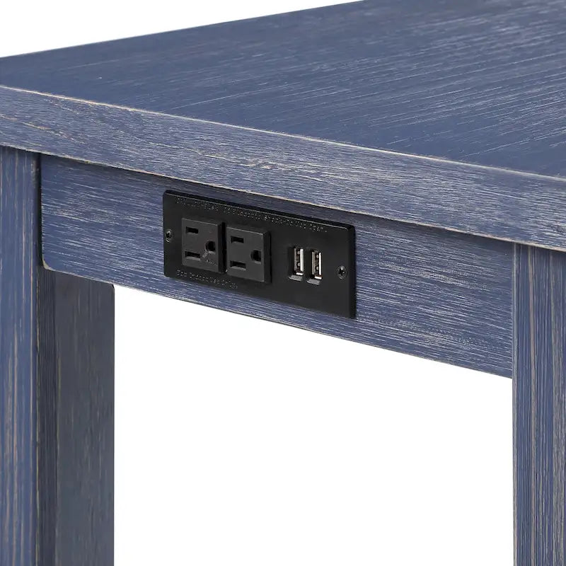 Furniture of America Ibella 64-inch Counter Height Table with USB Port