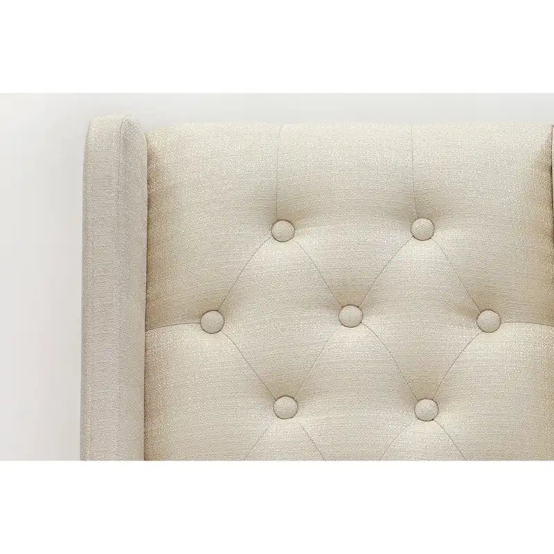 East West Furniture Parson Kitchen Chairs - Button Tufted Nailhead Upholstered Dining Chairs, Set of 2, (Finish & Upholstered)