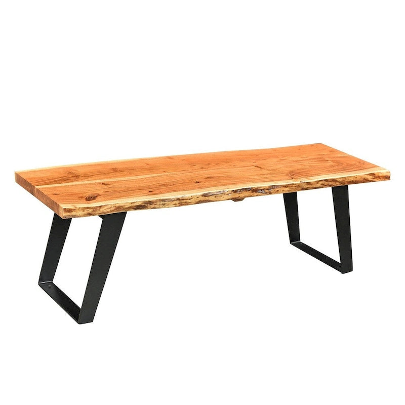 Timbergirl Handmade Live Edge Acacia Wood Bench (India)