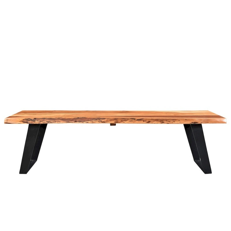 Timbergirl Handmade Live Edge Acacia Wood Bench (India)