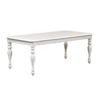 Summer House Oyster White Rectangular Leg Table