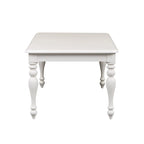 Summer House Oyster White Rectangular Leg Table