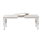 Summer House Oyster White Rectangular Leg Table