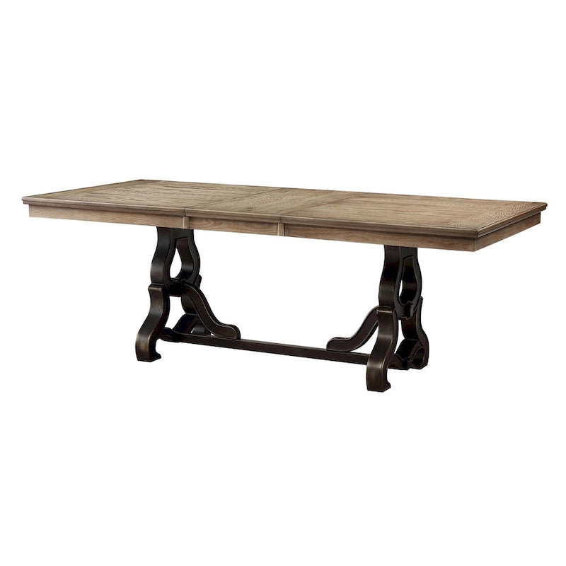 Cunningham Maple and Black Dining Table with Removable Leaf