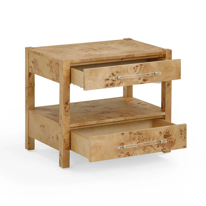 Brandyss Wooden 2 Drawer Nightstand