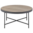 Xana Weathered Grey Oak and Black Coffee Table