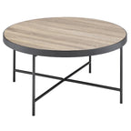 Xana Weathered Grey Oak and Black Coffee Table