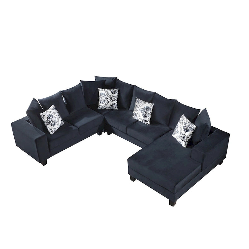 Merax Modern U Shape Sectional Sofa with Lots of Pillows Included
