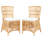 SAFAVIEH Patty Rattan Accent Chair with Cushion (Set of 2) - 19.7  W x 22.1  L x 35.4  H - 20Wx22Dx35H
