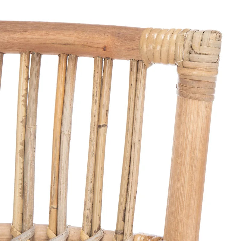 SAFAVIEH Patty Rattan Accent Chair with Cushion (Set of 2) - 19.7  W x 22.1  L x 35.4  H - 20Wx22Dx35H