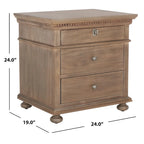 SAFAVIEH Couture Farzaneh 3-Drawer Wood Nightstand