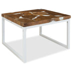 vidaXL Coffee Table End Table Side Table Living Room Furniture Teak Resin - 23.6  x 23.6  x 15.7  (L x W x H)