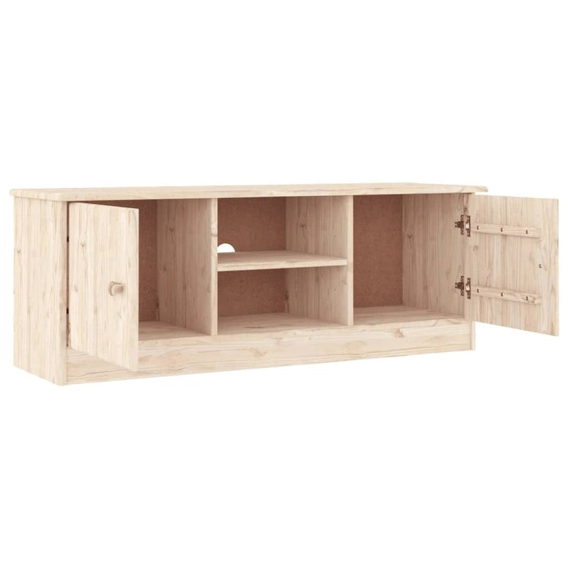 vidaXL TV Stand ALTA 44.1 x13.8 x16.1  Solid Wood Pine - 44.1  x 13.8  x 16.1