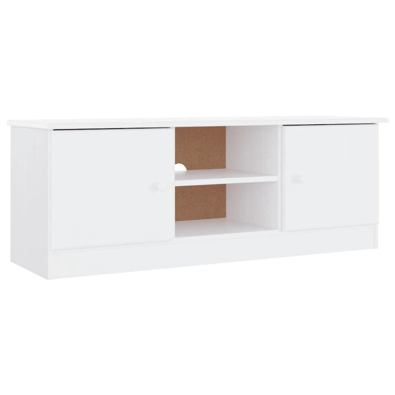 vidaXL TV Stand ALTA 44.1 x13.8 x16.1  Solid Wood Pine - 44.1  x 13.8  x 16.1