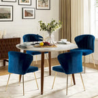 Barbara Side Chair with Metal Base Set of 4 by HULALA HOME