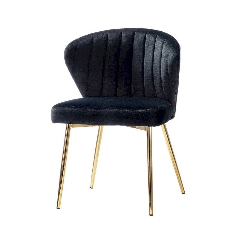 Barbara Side Chair with Metal Base Set of 4 by HULALA HOME