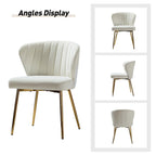 Barbara Side Chair with Metal Base Set of 4 by HULALA HOME