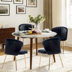 Barbara Side Chair with Metal Base Set of 4 by HULALA HOME