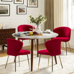 Barbara Side Chair with Metal Base Set of 4 by HULALA HOME