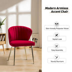 Barbara Side Chair with Metal Base Set of 4 by HULALA HOME