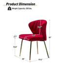 Barbara Side Chair with Metal Base Set of 4 by HULALA HOME