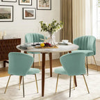 Barbara Side Chair with Metal Base Set of 4 by HULALA HOME