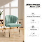 Barbara Side Chair with Metal Base Set of 4 by HULALA HOME