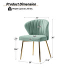 Barbara Side Chair with Metal Base Set of 4 by HULALA HOME