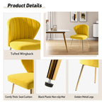 Barbara Side Chair with Metal Base Set of 4 by HULALA HOME