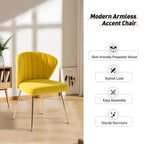 Barbara Side Chair with Metal Base Set of 4 by HULALA HOME