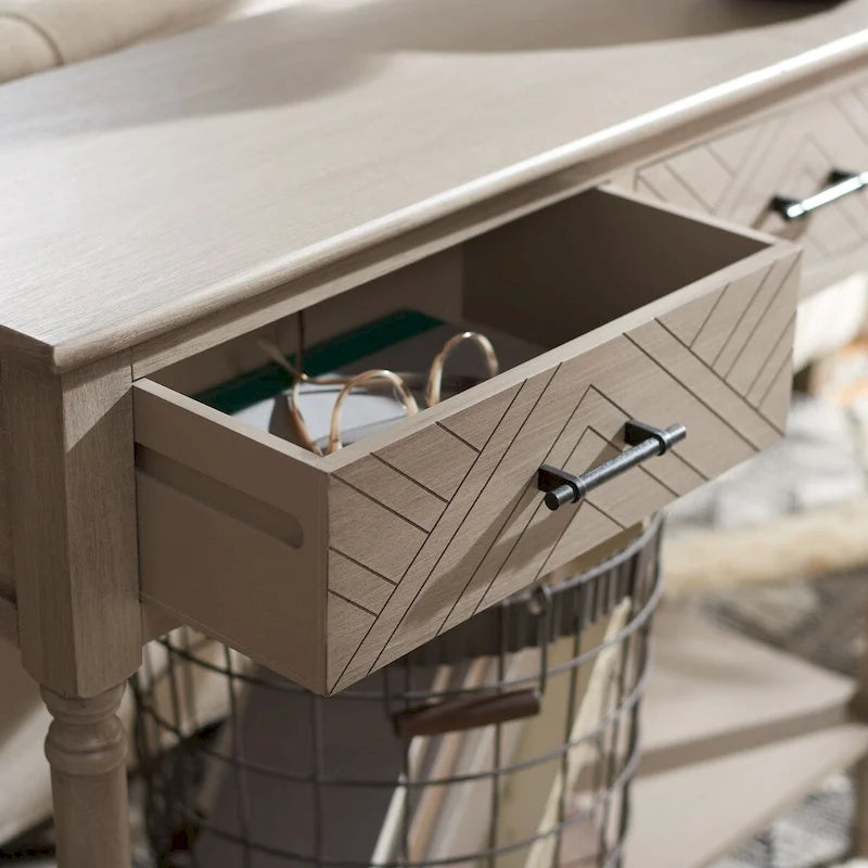 SAFAVIEH Eryka 2-Drawer Console Table - 35.5  W x 13  L x 29.5  H - 36Wx13Dx30H