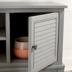 SAFAVIEH Caitlyn 2 Door 1 Shelf Media Stand - 47  W x 16  D x 20  H - 47Wx16Dx20H