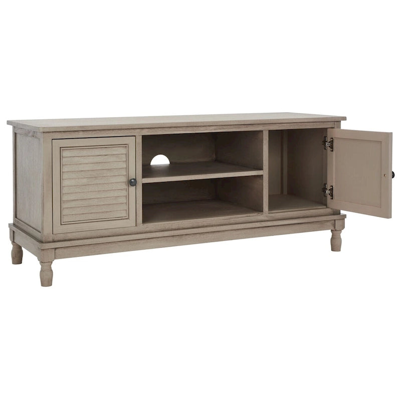 SAFAVIEH Caitlyn 2 Door 1 Shelf Media Stand - 47  W x 16  D x 20  H - 47Wx16Dx20H