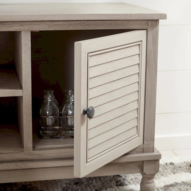 SAFAVIEH Caitlyn 2 Door 1 Shelf Media Stand - 47  W x 16  D x 20  H - 47Wx16Dx20H