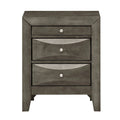 Modern 23-in Metal Knob 3-Drawer Wood Nightstand