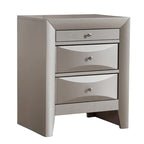 Modern 23-in Metal Knob 3-Drawer Wood Nightstand